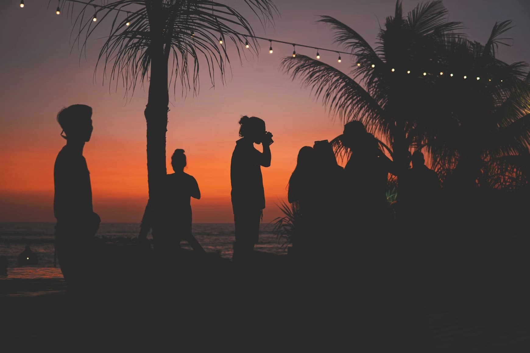 Smiling couple enjoying a Bali sunset